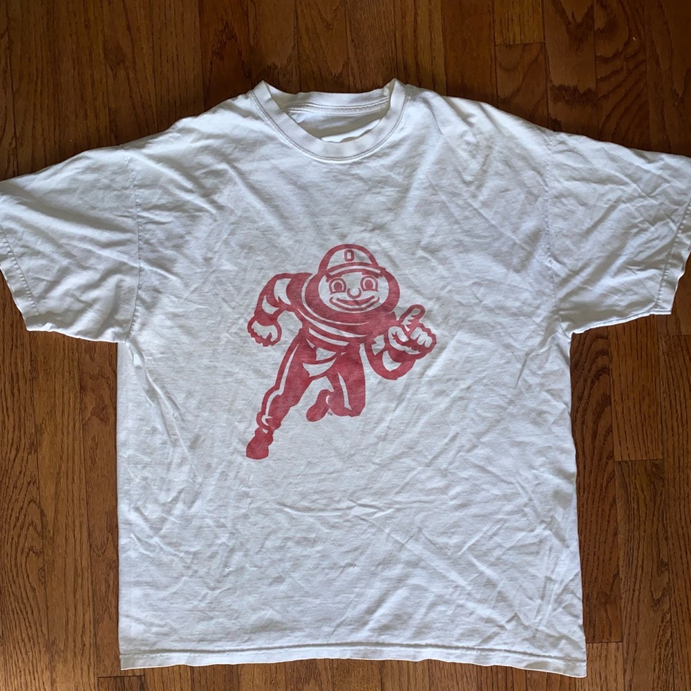 Vintage NCAA Ohio State University Buckeyes Sports Mascot Graphic Tee Shirt